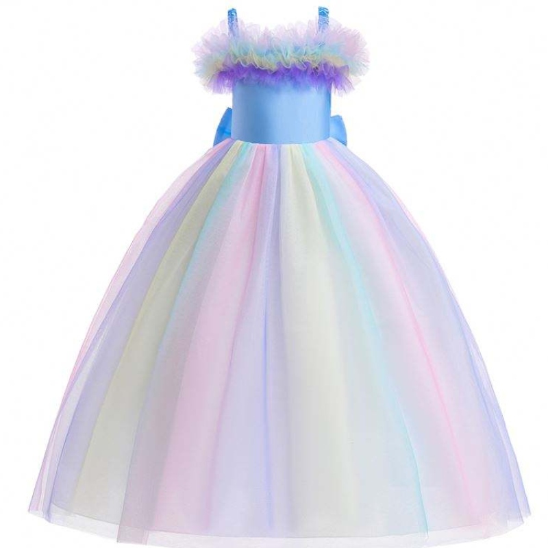 Blumenmädchen Einhornkleid Hochzeit Baby Mädchen Outfits Kinder lange Tutu -Kleider für Mädchen Geburtstag