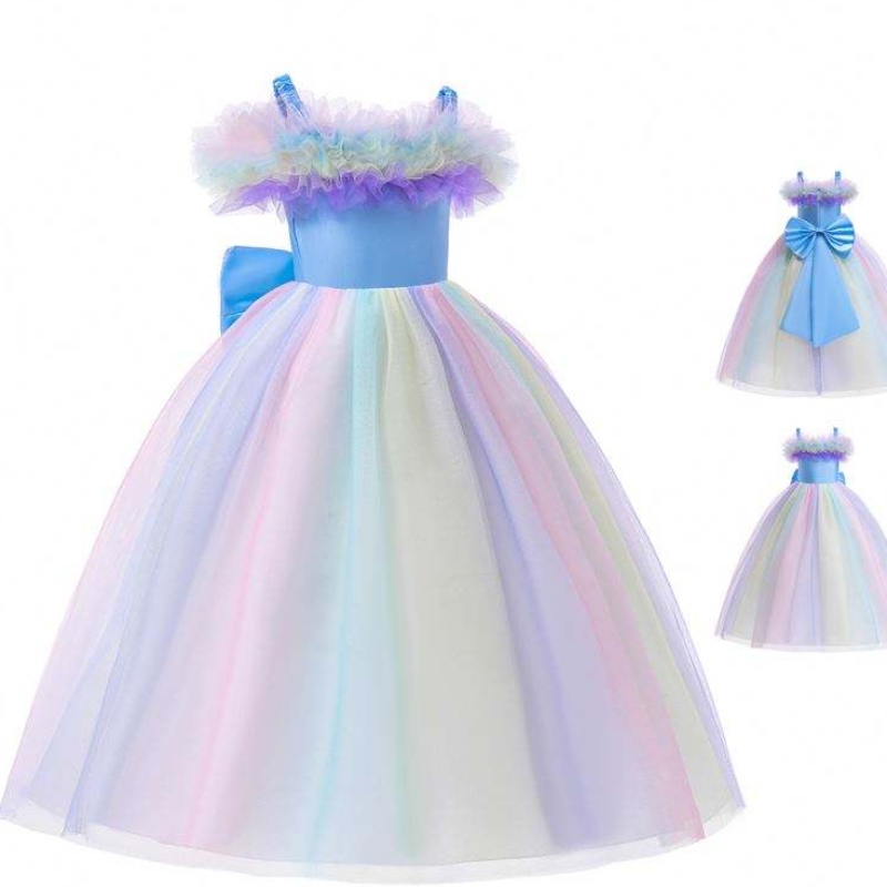 Blumenmädchen Einhornkleid Hochzeit Baby Mädchen Outfits Kinder lange Tutu -Kleider für Mädchen Geburtstag