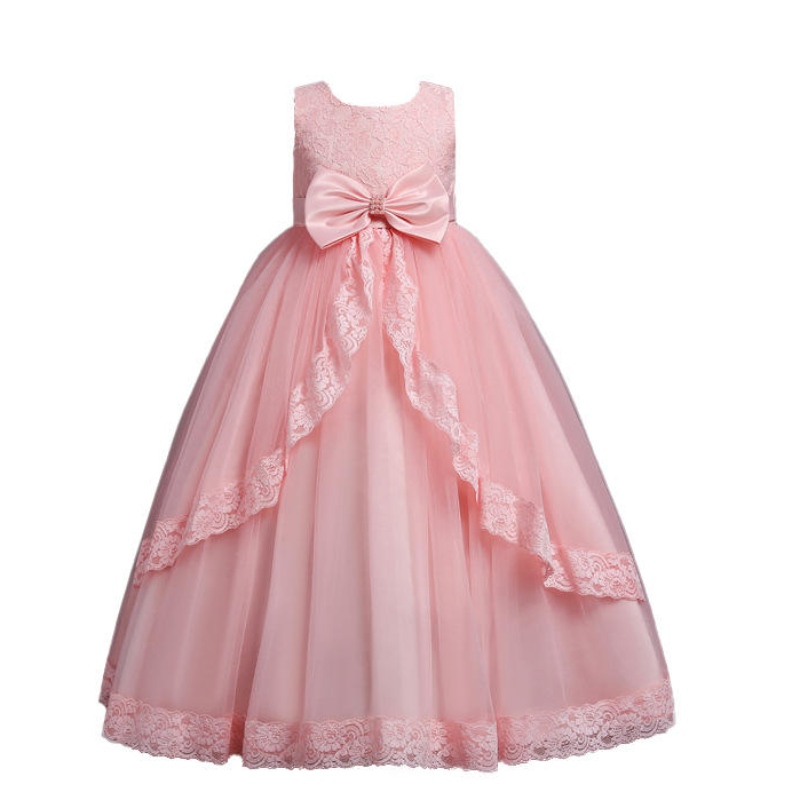 Elegante Prinzessin Kleider Kinder Blumenkleider für Mädchen Vintage Kinder Kleider für Weihnachtsfeier Ballkleid