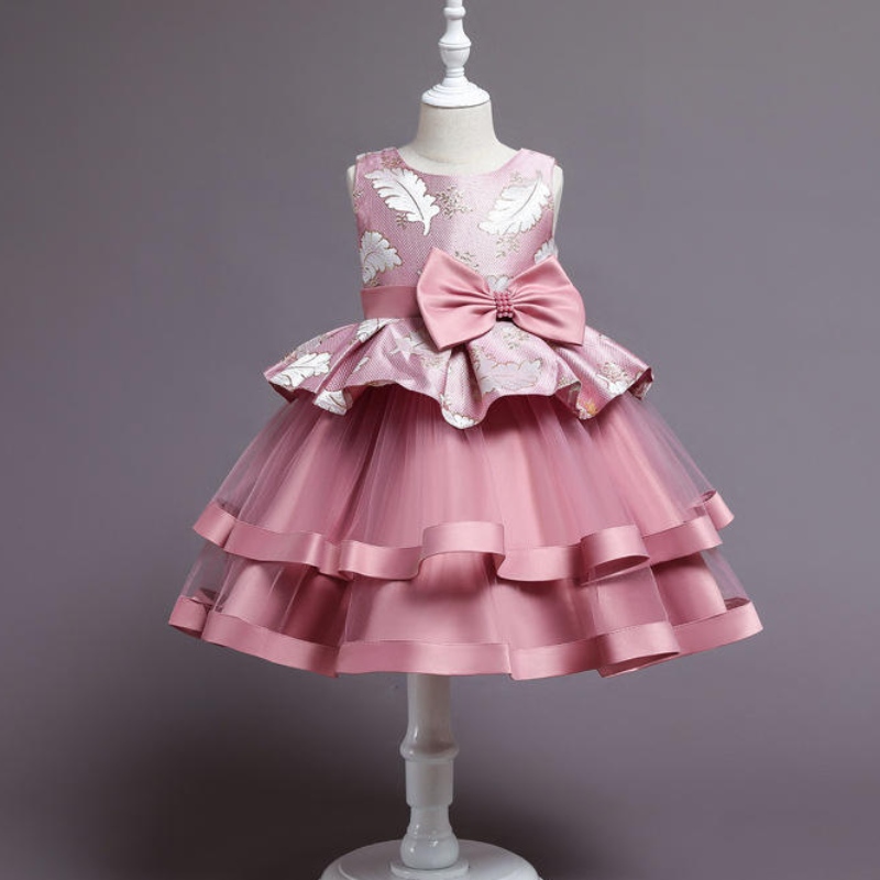 Mädchen Spitzen Hochzeitskleid gesticktes Prinzessin Kleid Blumenmädchen Tutu Rock