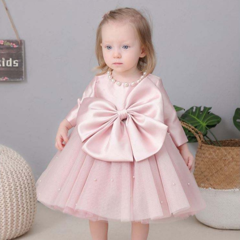 Baigeneues Baby einjährige Kleid Prinzessin Kleid Baby hunderttägige Big Bogen verdickte Kinder Kleid DZ008