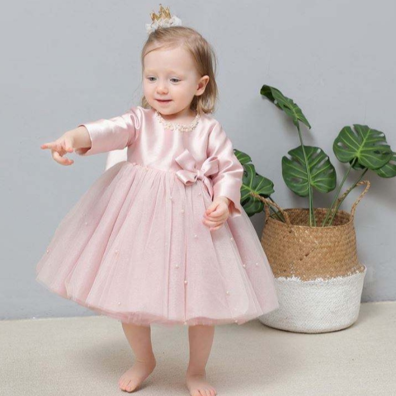 Baigeneues Baby einjährige Kleid Prinzessin Kleid Baby hunderttägige Big Bogen verdickte Kinder Kleid DZ008