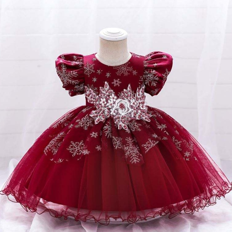 Baige Baby Girl Frocks Design Kurzarm Performance Tanzkleid Kinder 's Party Wear Gown L2028XZ