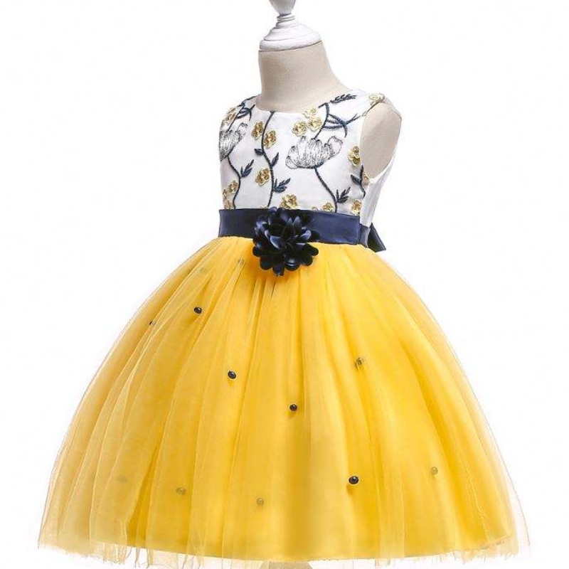 Baby Mädchen Sommer Baumwoll ärmellose Weihnachten Blumenkleider Kinder Prinzessin Party Kleid L5022