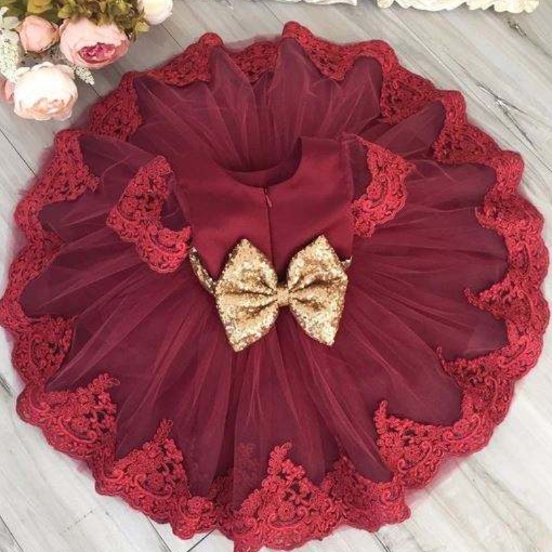 Baige Großhandel Kinder Girl Kleid Süßes Mädchen Kostüm Goldlinie Kinder Party Kleider L1926XZ