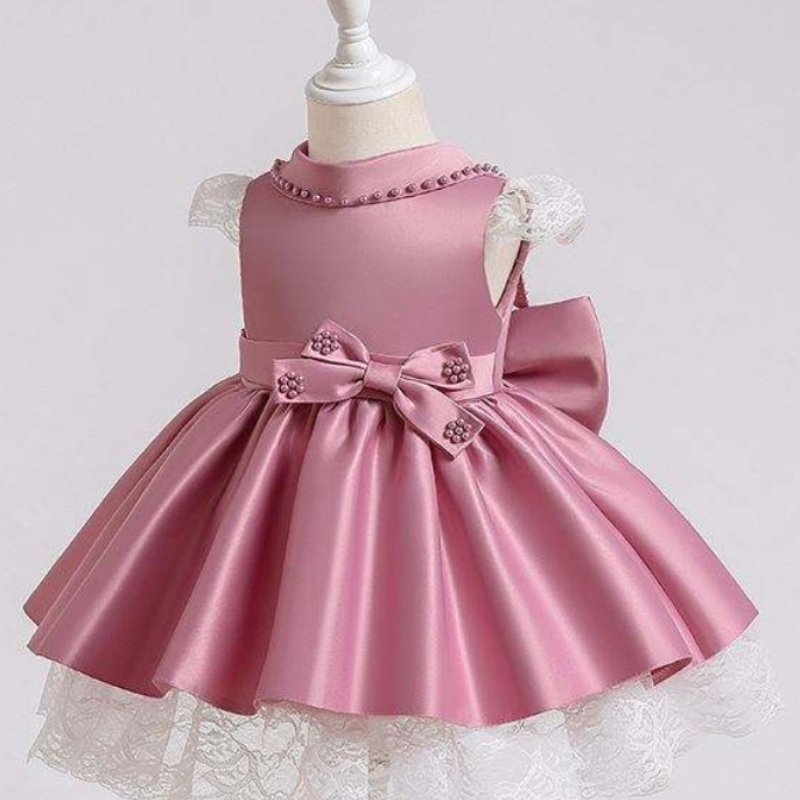 Baige Neueste Designs Baby Girl Party Kleid Blume Mädchen Pailletten Prinzessin Kleid Weihnachten Babymädchen Kleid xz003