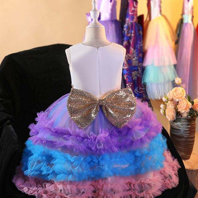 Baige Einhorn Tutu Party Kleid Einhornkleid Mädchen Prinzessin Kleider Kostüm