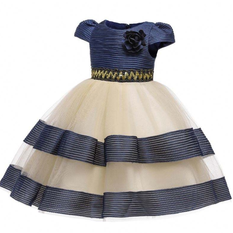 Baigeneue Design Girls Kuchen Kleid elegante Abend formelle Baby Blumenmädchen Kleider L5160