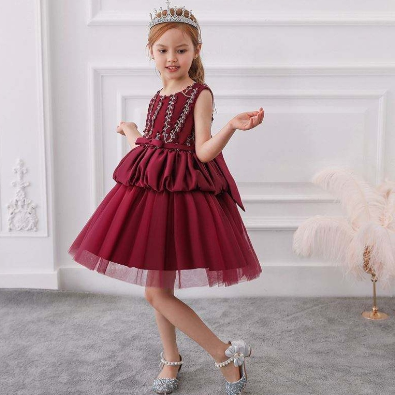 Neuestes Design Hot Sale Geburtstag elegant süße Kinderkleider Prinzessin Boutique Baby Ballkleid L5177