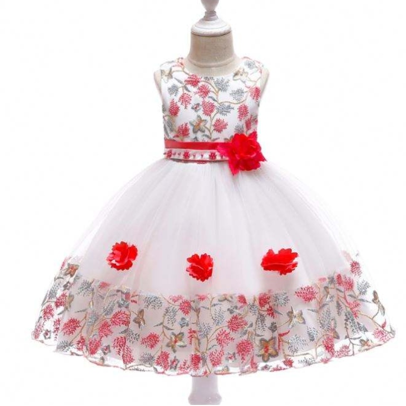 Bestseller Kids Flower Party Kleid Kinder Fancy Girl Frock Baby Mini Geburtstagskleidung L5045