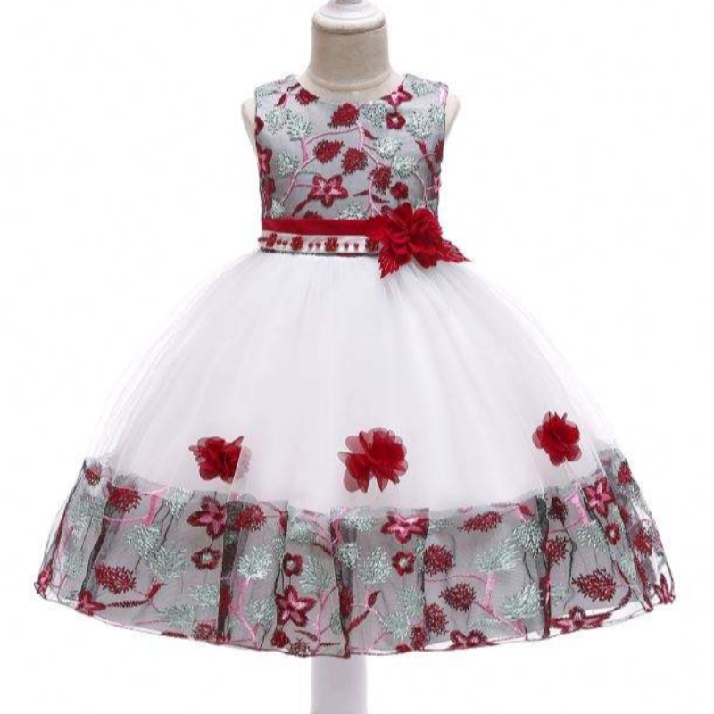 Bestseller Kids Flower Party Kleid Kinder Fancy Girl Frock Baby Mini Geburtstagskleidung L5045