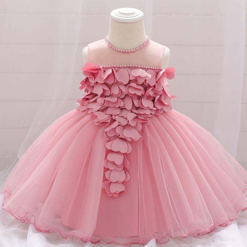 Neue Design Kinder Kleidung Kinder Kleid Design Blume Baby Mädchen Geburtstagskleid L1932XZ