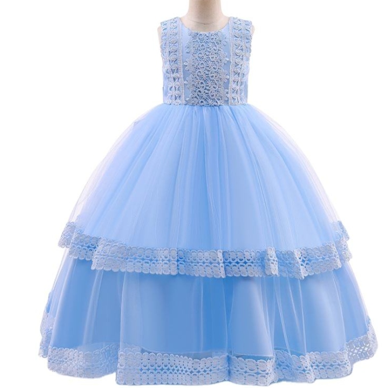 Baige Flower Girl Frock Designs 4-15 Jahre Teenager Hochzeitskleid Kleid Lace Applique Partykleider