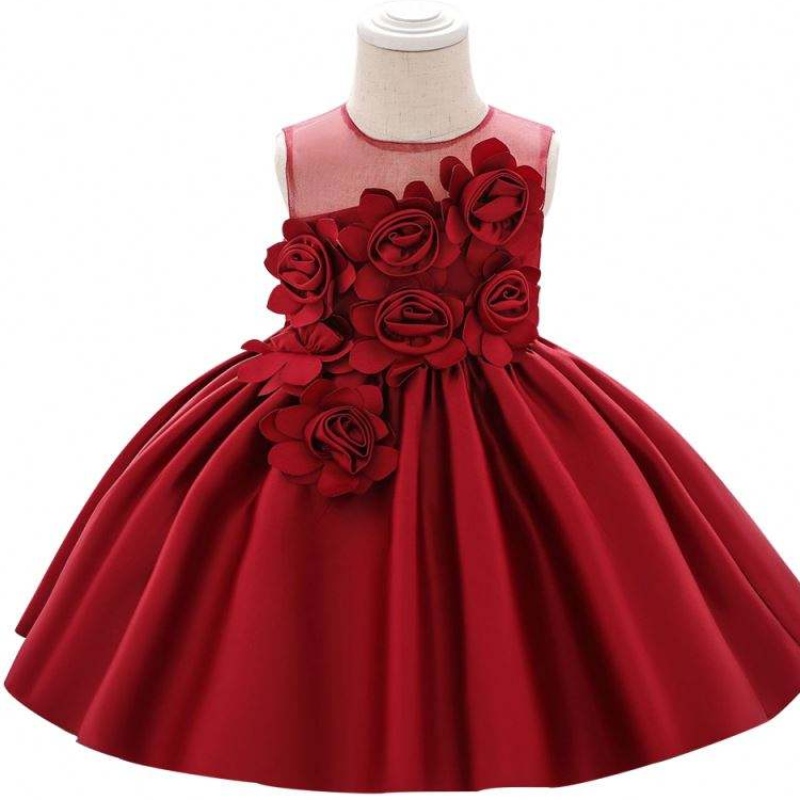 Baige 2020 Neueste 4 Farben Neugeborene Baby Baumwolle Leinen Party Stil Perlen Spitzen Prinzessin Säuglinge Kleinkinder Kinder Kleider L5068XZ