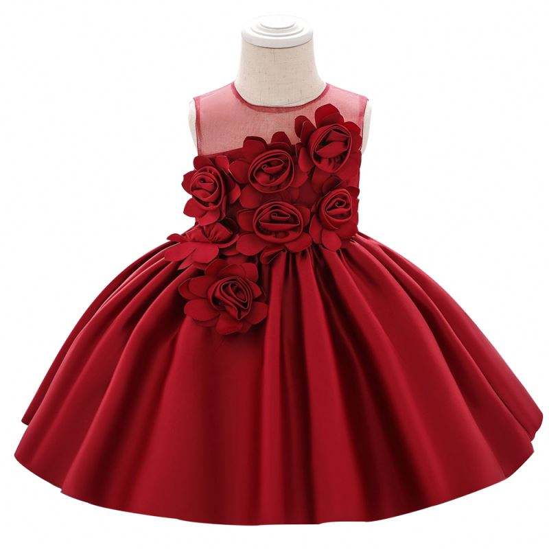 Baige 2020 Neueste 4 Farben Neugeborene Baby Baumwolle Leinen Party Stil Perlen Spitzen Prinzessin Säuglinge Kleinkinder Kinder Kleider L5068XZ
