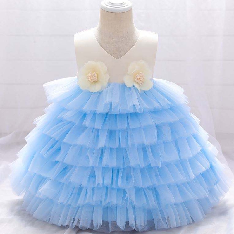 Baige Neueste Kinder Geburtstag Taufe Mädchen Kleid 0-6 Jahre Baby Mädchen Tutu Kleider