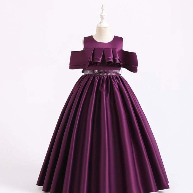 Baige Boutique New Girl Party Kleider Off-Shoulder Long Flower Evening Party Ballkleid 2058