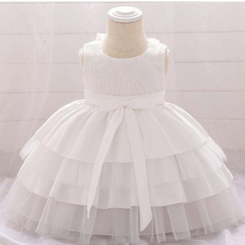 Partykleid 1 Jahr Mädchen Neugeborene Baby Bow Grock Mädchen formale Prinzessin Blumenkleider