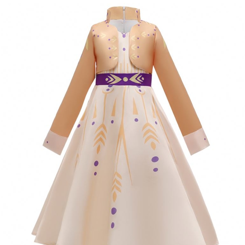 Baigeneue Elsa Anna Mädchen Prinzessin Kleid Halloween Cosplay Kostüm Girls Kostümmantel BX1662