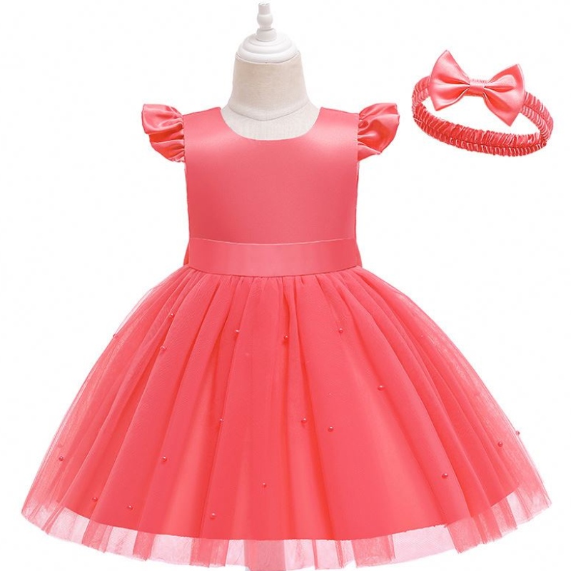 Baige New Kids Frocks Designs Boutique Kinder Kleider Geburtstag Girl Party Tragen Sie Western Kleid D0760