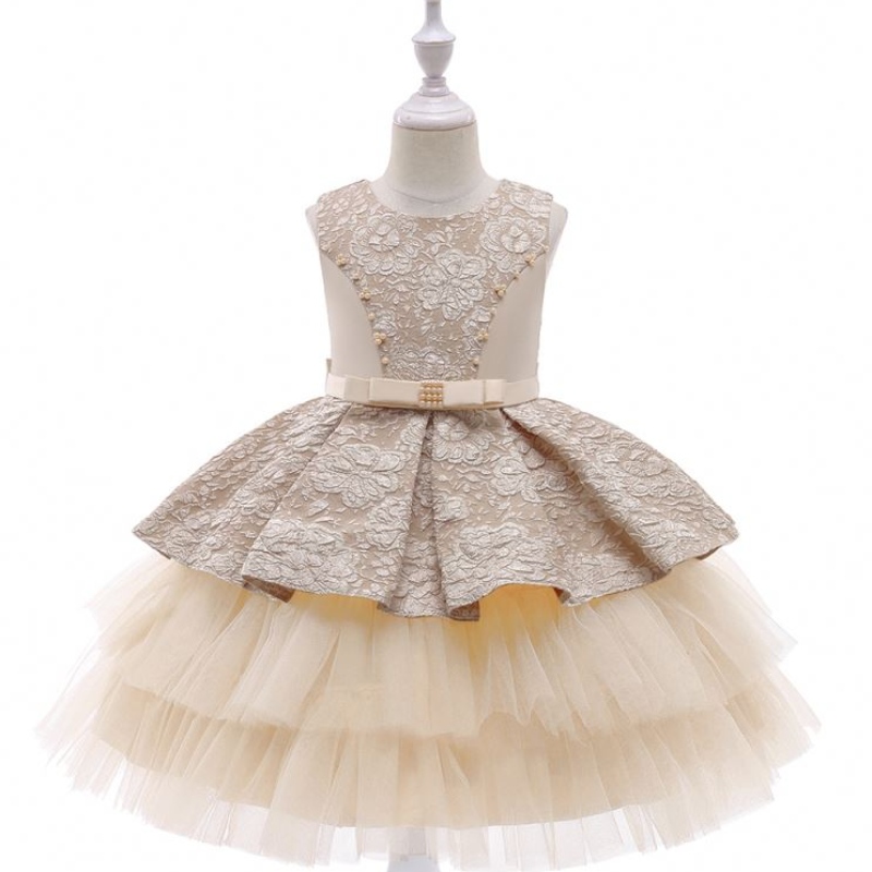 Baige Prinzessin Blumenmädchen Kleid Geburtstag Festzug Party Kleid Sommermädchen Kinder Kleider Kleider 3-10 Jahre