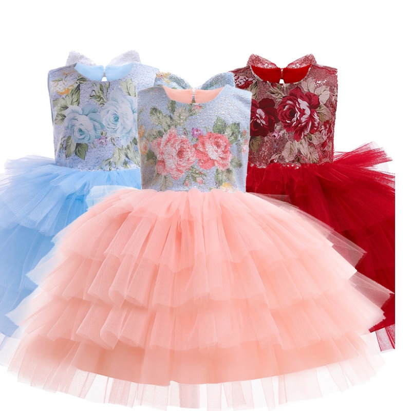 Sommer Baby Girl süßes Stil Kleidung Spitze Blume Party Geburtstagskleid Tutu Rock Fashion Party Baby Mädchen Kleid