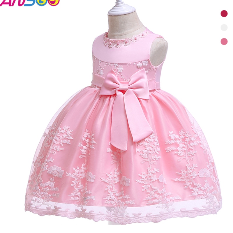 Ansoo Prinzessin Blumenmädchen Kleid Sommer Tutu Hochzeits Geburtstagsfeier Kinder Kleider für Mädchen