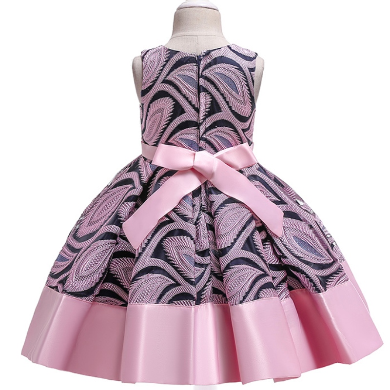 Ansoo Weihnachten Prinzessin Girls Blume gesticktes Kleid elegante Kinder Mädchen Hochzeitsfeier rosa Kleider Halloween Girls Kleidung