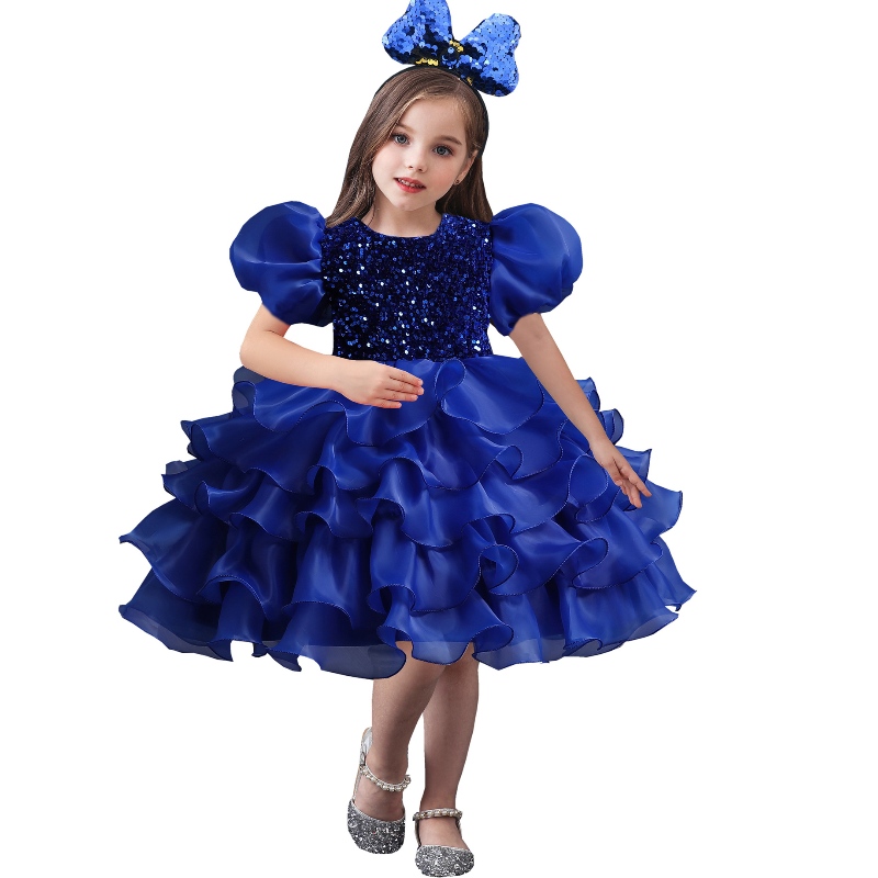 Hochzeitsfeierkleid für Mädchen Blume Tüll Geburtstag Kinder Kleider Tutu Perlen Abschlussball Abendkleid Kinder elegante Prinzessin Kleid