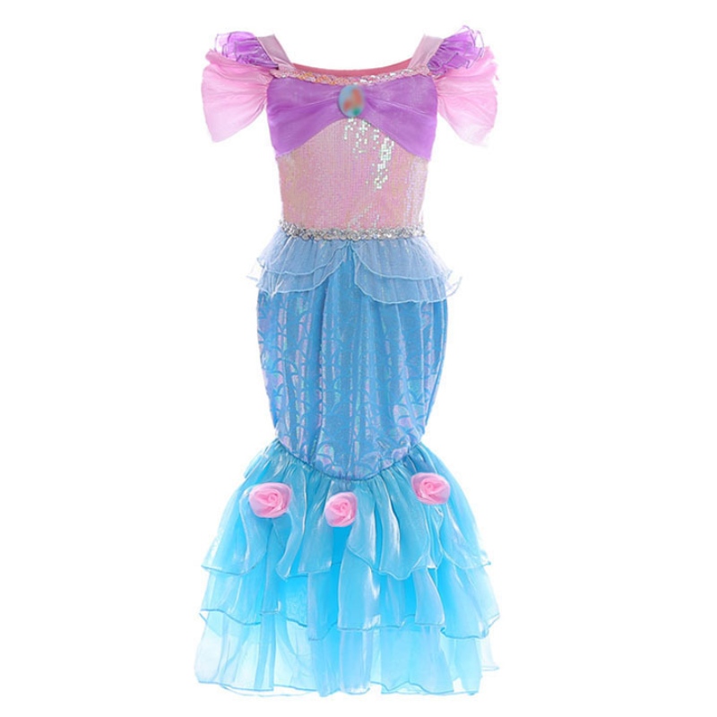 Mädchen Little Mermaid Prinzessin Kostüm Kostüm Kinder Sommerkleider Kinder Halloween Geburtstagsfeier Outfit Kleidung