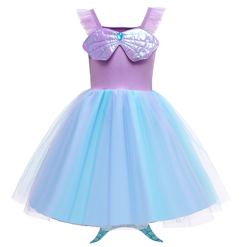 Prinzessin Kleid für Baby Girls Fancy Little Mermaid Cosplay Kostüm Kleinkind Kinder Ozean Siren Sommerkleidung