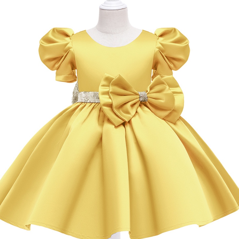 Hot Sale Baby Girl Geburtstagskleid Bow Blume Performance geschwollene Prinzessin Girls Kleider für Kleinkind Kinder Party Kee