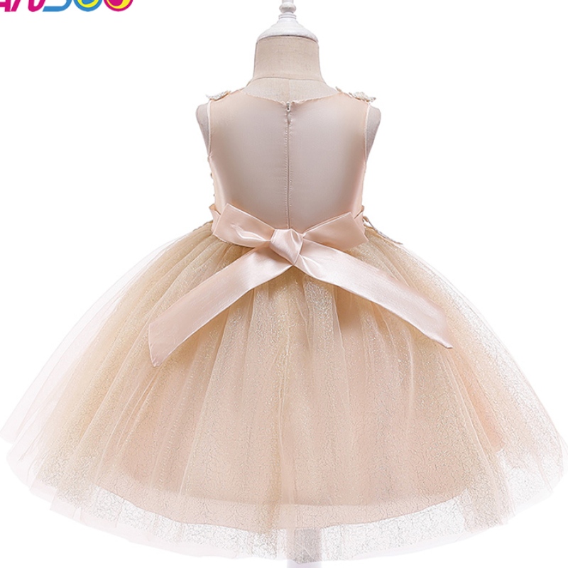 Ansso Factory Direct Sale Kids Kleidung täglich Tutu Kleid mit Bug Großhandel Kleinkind Baby Girls Prinzessinnach orangefarbenem Kleid