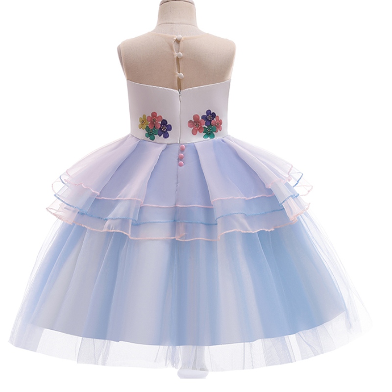 Ansoo Kid Kleinkind Girl Geburtstag Ball Party Cosplay Kostüm Regenbogen Einhorn flauschiger Tüll Tutu Kleid für Mädchen