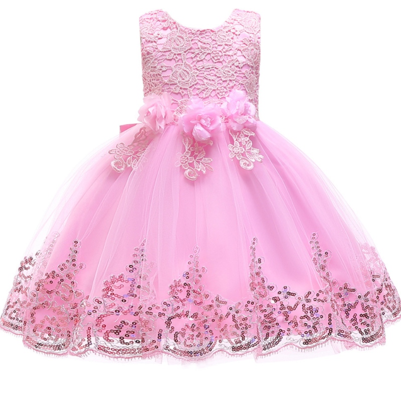 Baby Blume Prinzessin Kleid Ärmel Party Kleid Schönes Mädchenkleid