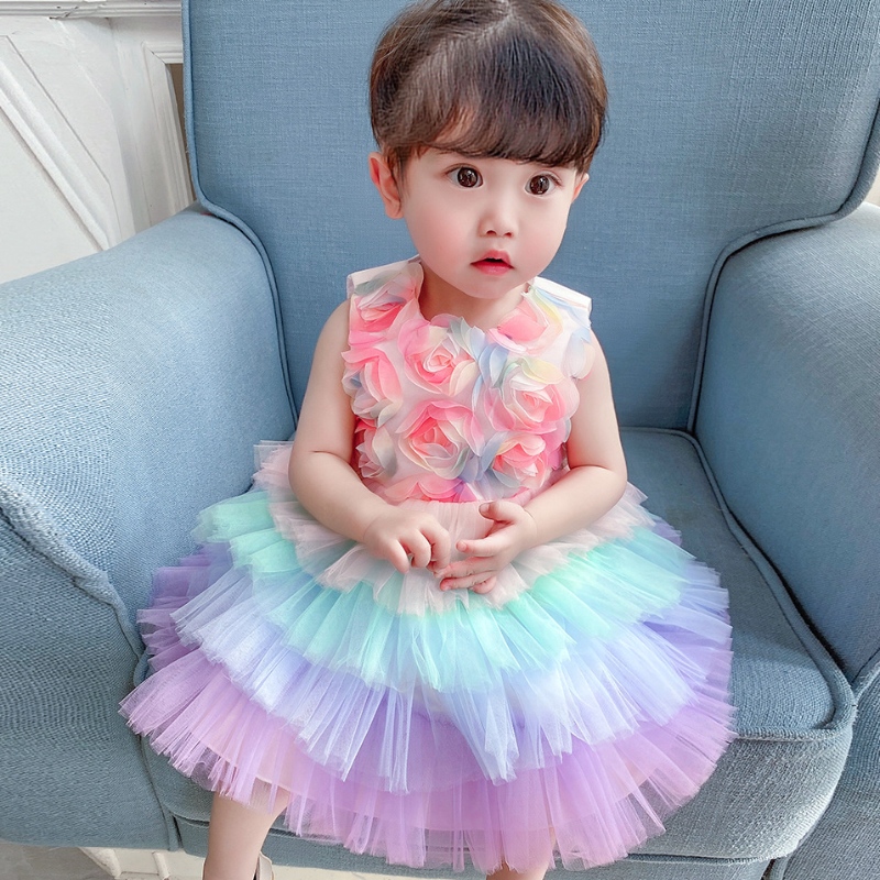 Baby Girl Prinzessin Kleid Taufkleid Kinder Party Kleid Tutu Spitzenkleid