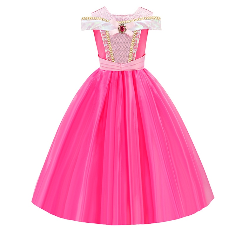 Mädchen Hochzeit Fancy Beauty Prinzessin Dress Up Party Kostüm Cosplay Langes Kleid für ein Halloween -Geburtstagsgeschenk