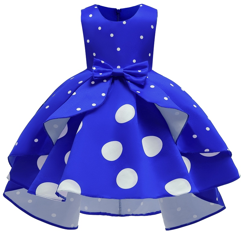 Mädchen Party Kleid Kleid geknöpft Dot Prinzessin Kleid Kinder 's Amazon Kleiderrock