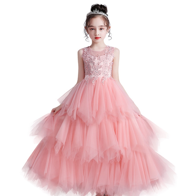 Kinder Prinzessin Kleid Blume Party Kleider Fabrik Outlet Elegantes Hochzeitskleid für Mädchen