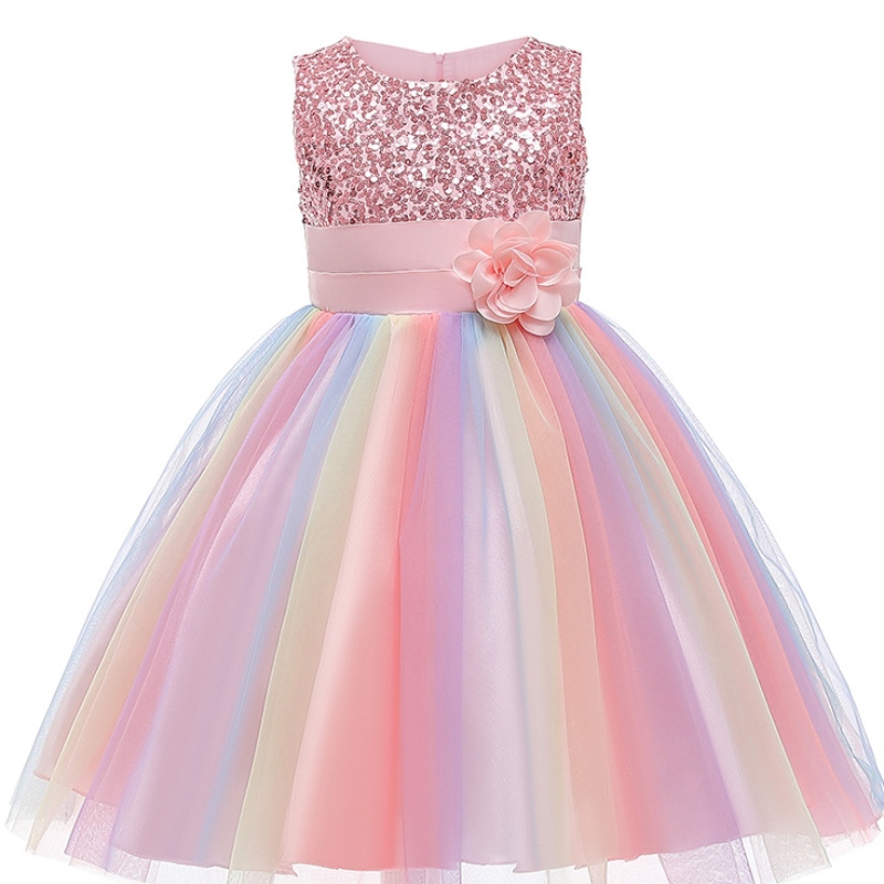 Kinder Girl Blumenkleid Kind Hochzeit Brautjungfer Geburtstagsfeier Festzug Tutu Tüll Prinzessin Kleider