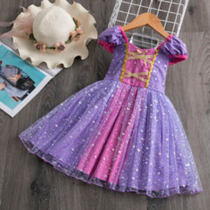 Mädchen Sophia Rapunzel Prinzessin Kleid flauschige lila Kleidung Kinderkostüme