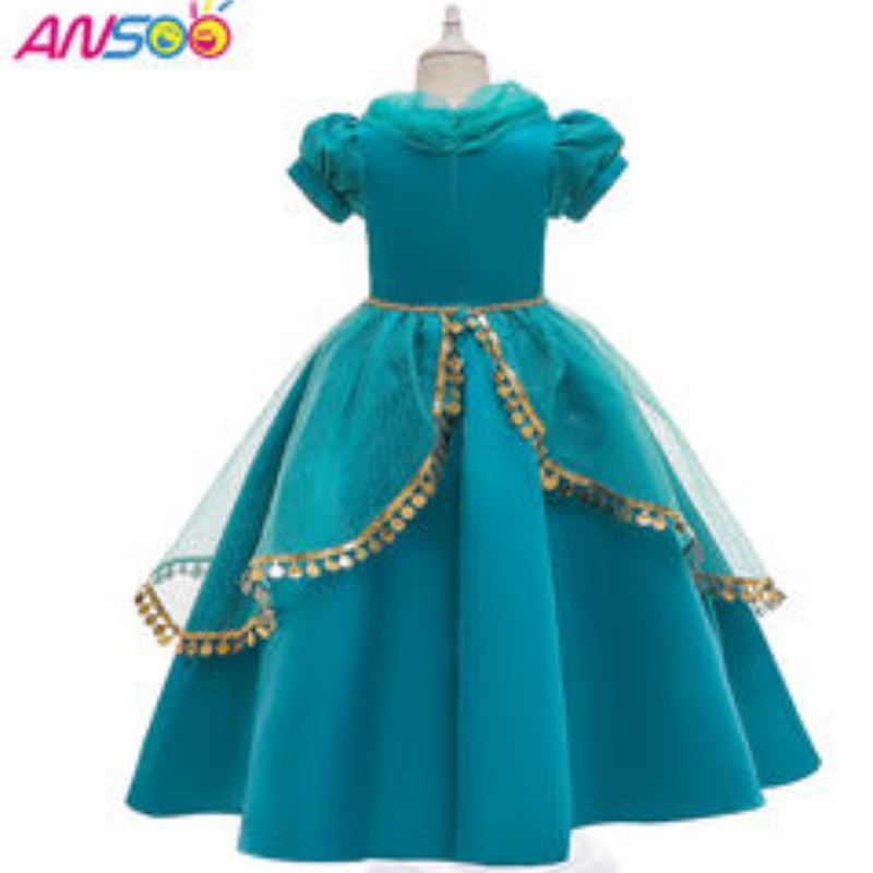 Ansoo Fancy Kids Kleid Neuankömmlinge Spitze Performance Girl Star Muster schöne Baby Kinder Erst Geburtstag Persian Prinzessin Kleid