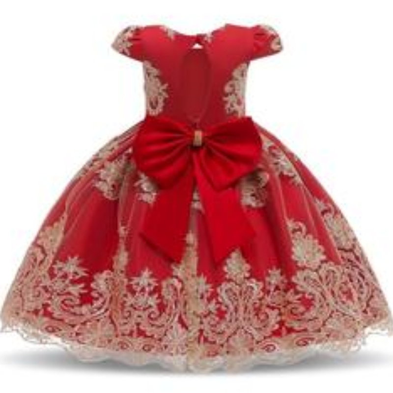 Sommerprinzessin Kleid Little Blumenmädchen Party Kleid Weststil Hochzeitskleid