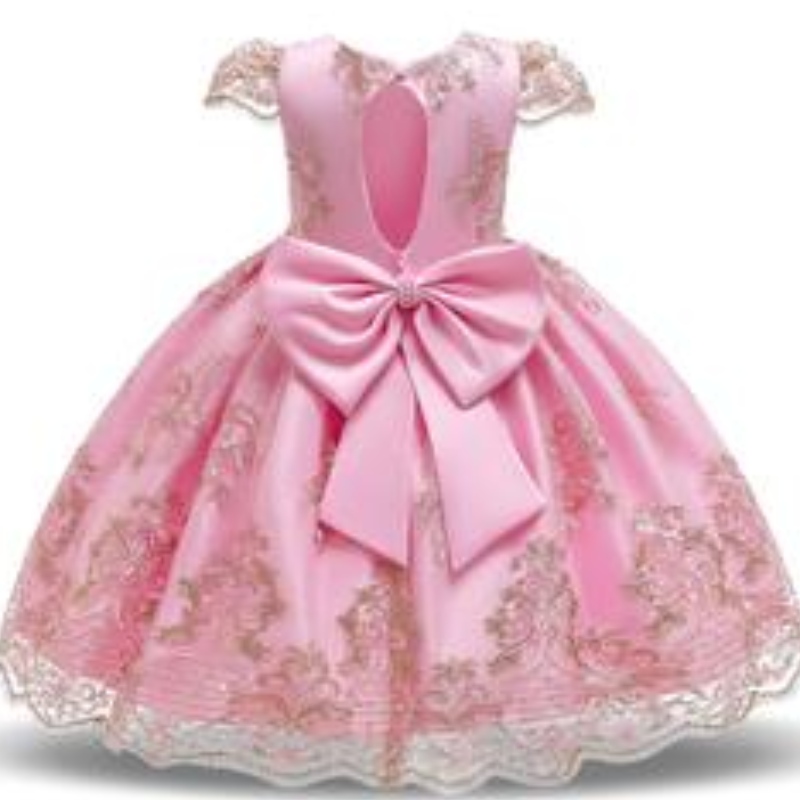 Kinder Kleidungsstücke smocked Kinder Kleidung Blumenmädchen Luxus Mädchen Spitze Big Beauty Prinzessin Kleid Baby Geburtstagskleid