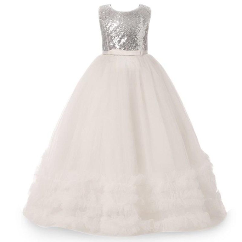 Kinderkleider für Mädchen Weihnachtsfeier Pailletten Teen Girl 10 12 14 Jahre Kinder Blume Hochzeitskleid Prinzessin Kleid Mädchen Kleidung