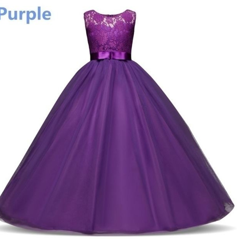 Teenager Girls Prinzessin Kleid für Kinder Hochzeitsfeier Brautjungfer Spitze Rotkleid Kinder Geburtstag Abend Festzug Ballkleid 14Year