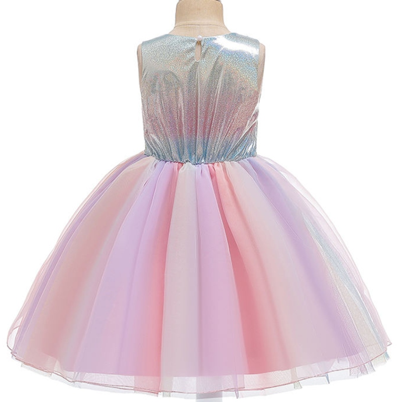 ANSOO SOMMER FLOME KINDER KINDER FLUFY KIND für Mädchen 2 Farben Baby Girl Party Tutu Pink Kleid Hochzeit Prinzessin