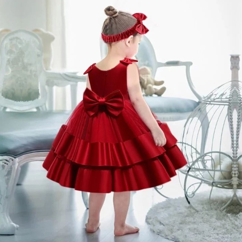 Neugeborenes Baby Taufkleider für Mädchen Kleinkind Kinder 1. Geburtstag Taufe Tutu Kleid Perlen Schichtkindparty Vestidos