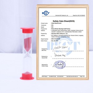 Großhandel 1 2 3 4 5 Minuten bunte Plastik -Sand -Timer -Sanduhr für Kinderspielzeug und Brettspiel Sanduhr und Würfel