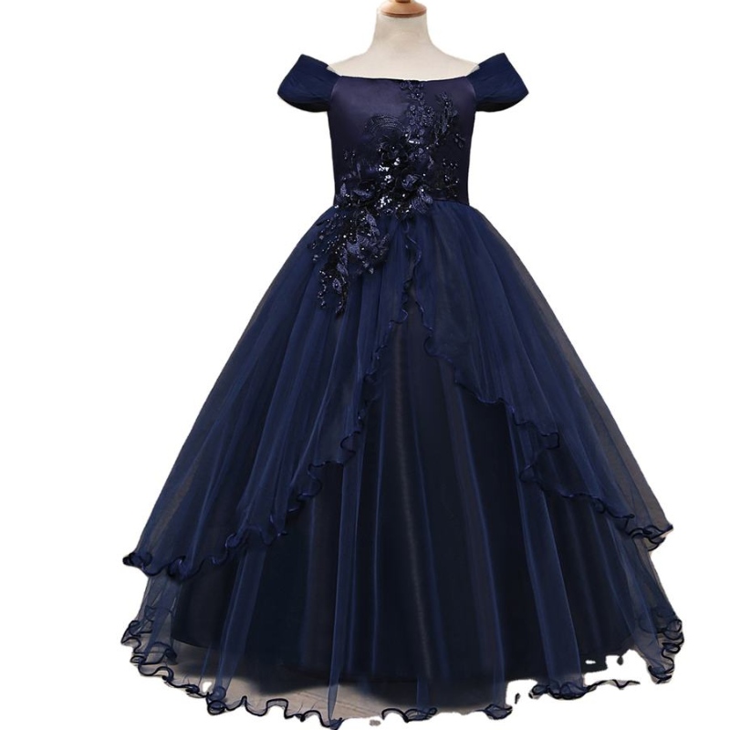 Winter Weihnachtsfeier Elegantes Kleid Abend Ballkleid Kinder Prinzessin Erste Kommunion Kleid Teenager Kleid Neujahr Mädchen Kostüm